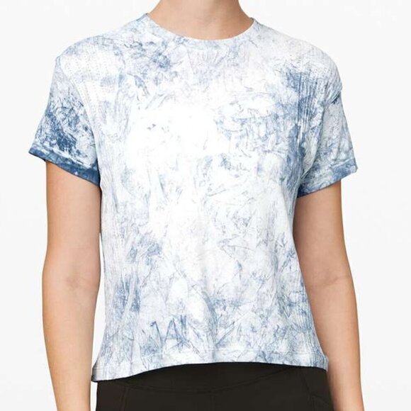 Lululemon Train To Be Short Sleeve White/Luna Size 6 - Picture 1 of 7